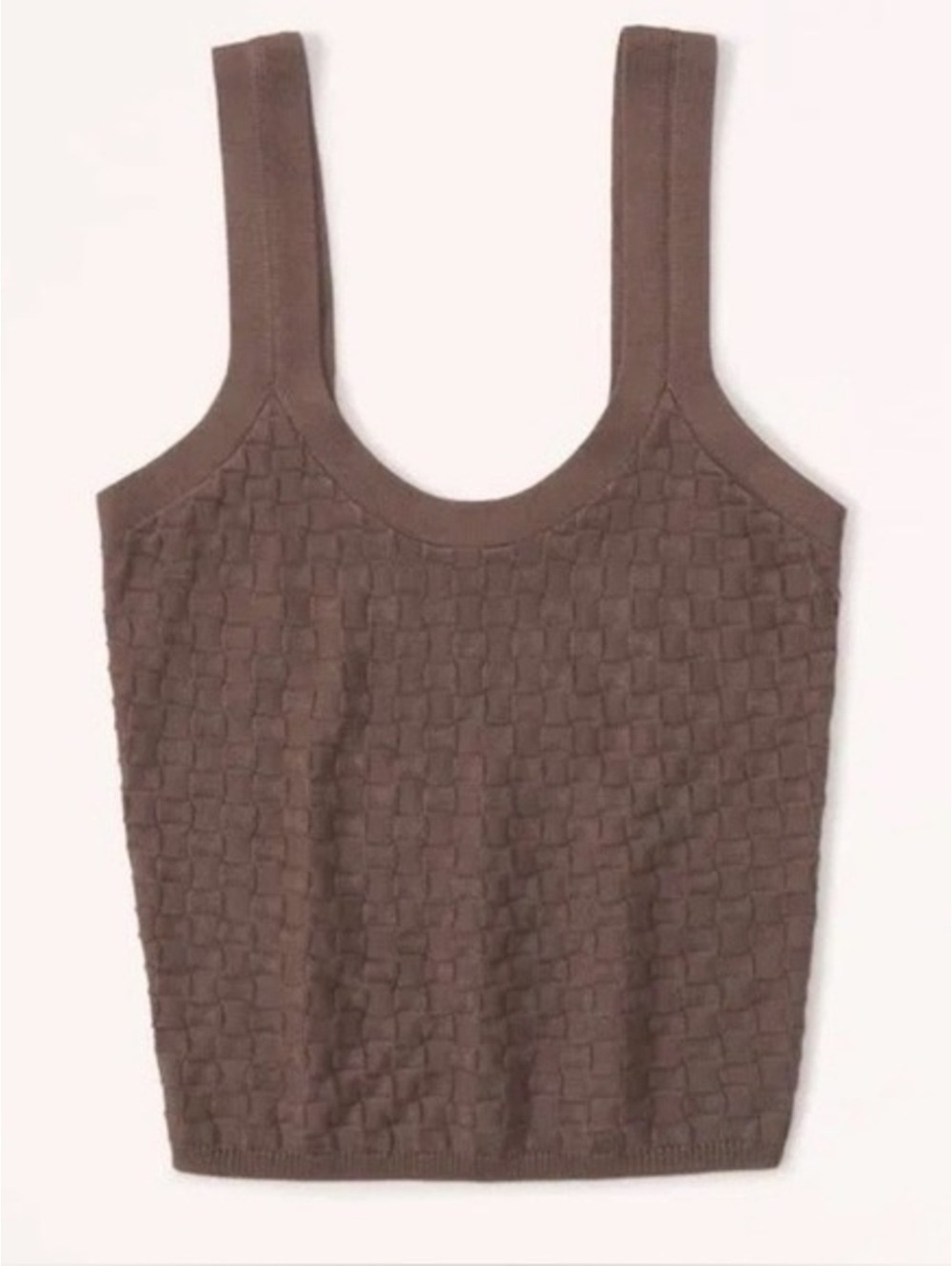 Abercrombie & Fitch Chocolate Brown Textured Tank Top